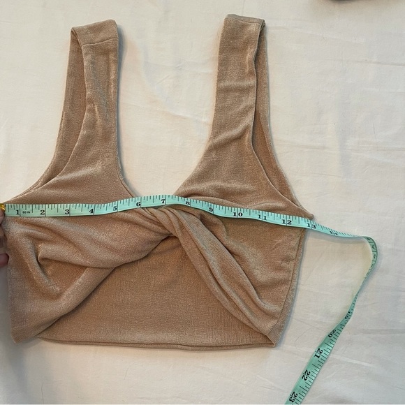 Victoria + Sophia Gold Tie Bra Tank Top - Picture 8 of 8